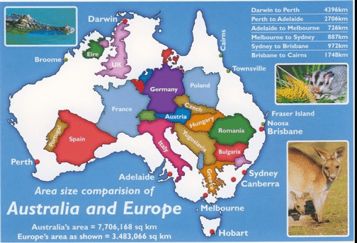 carte de l'Australie