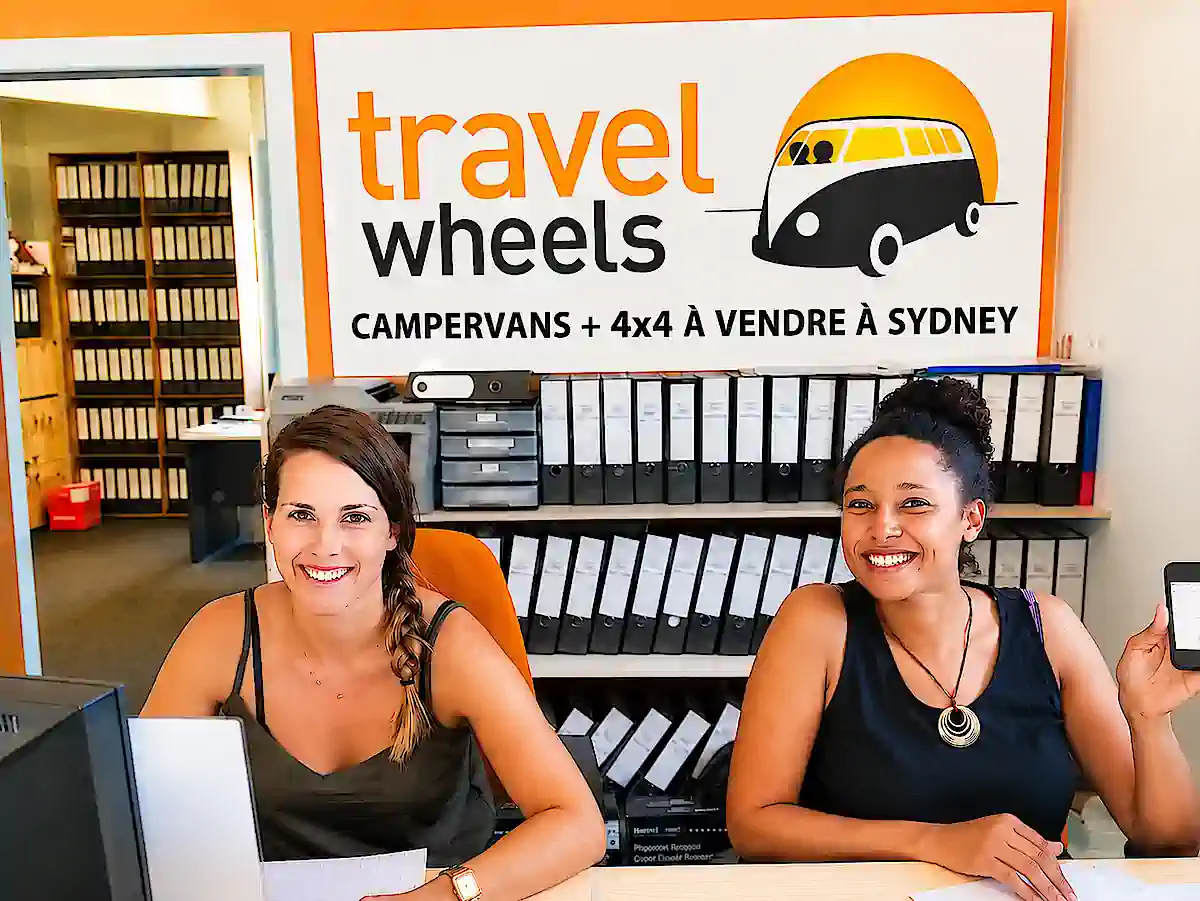Équipe Travelwheels dans notre bureau de Sydney – campervans et 4x4 à vendre