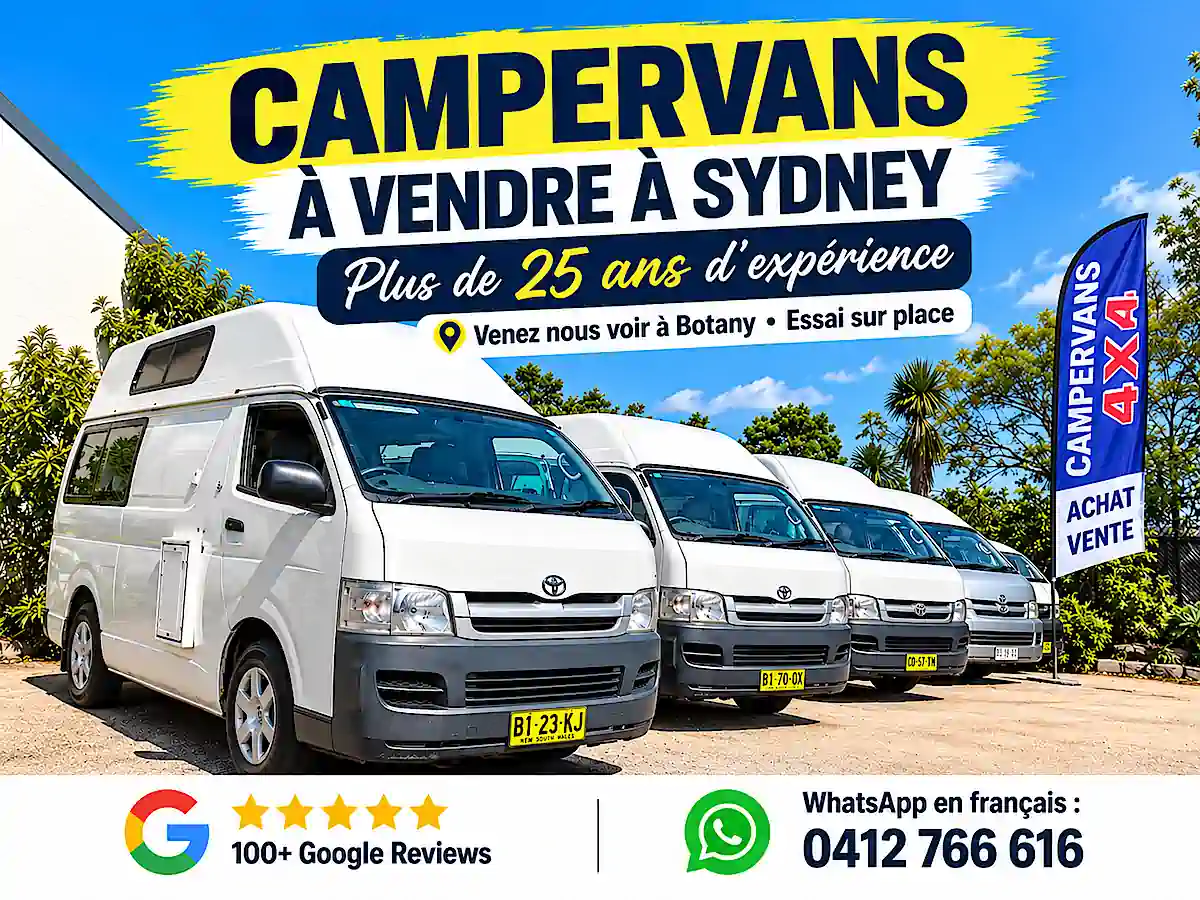 Campervans à vendre à Sydney chez Travelwheels – véhicules d’occasion à notre dépôt de Botany