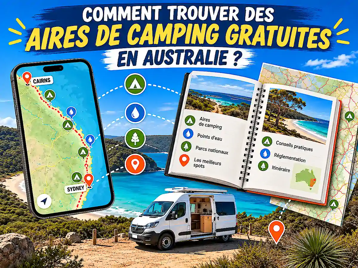 Camping sur la côte Est de l’Australie : carte et guide pour trouver des aires de camping gratuites en campervan entre Sydney et Cairns 