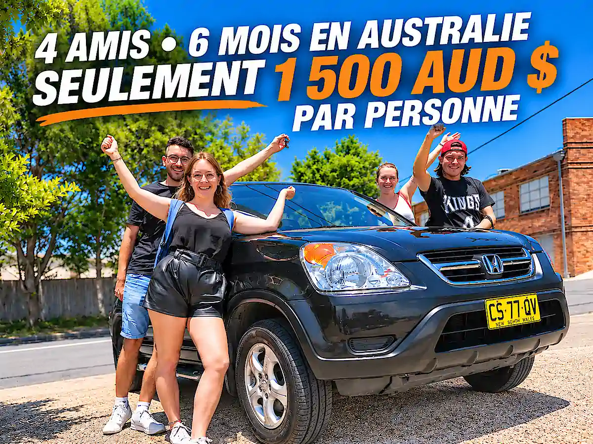 Quatre amis ont voyagé six mois en Australie avec un véhicule Travelwheels pour un coût final de 1 500 AUD par personne