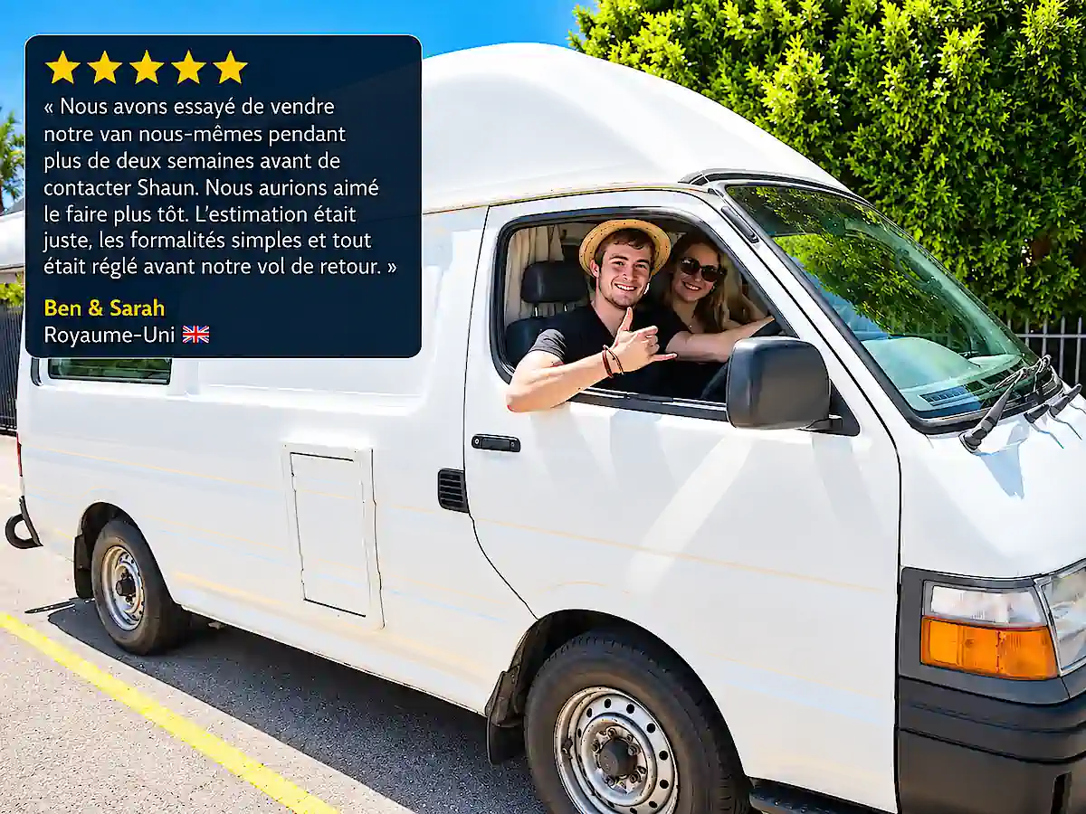 Vendre mon van à Sydney avec Travelwheels – Ben et Sarah ont vendu leur van après avoir essayé une vente privée pendant plus de deux semaines.
